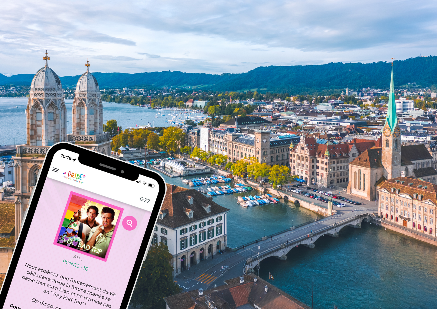 Ecran de Jeu de Piste LGBT Zurich