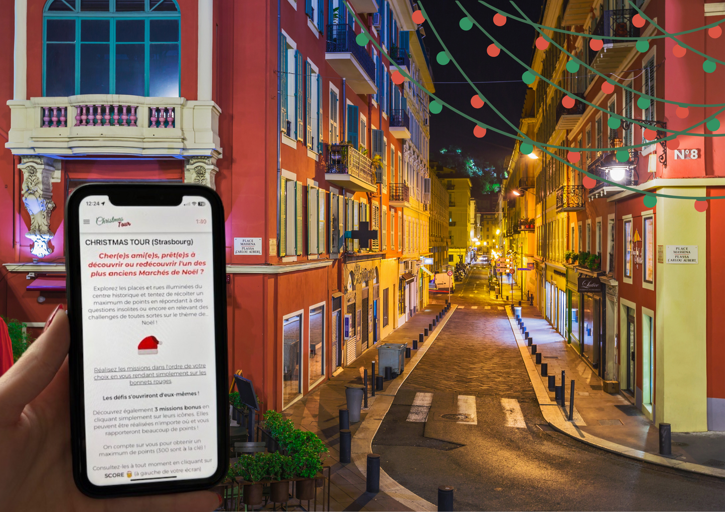 Weihnachtsmarkt-Schatzsuche Weihnachtstour in Nizza