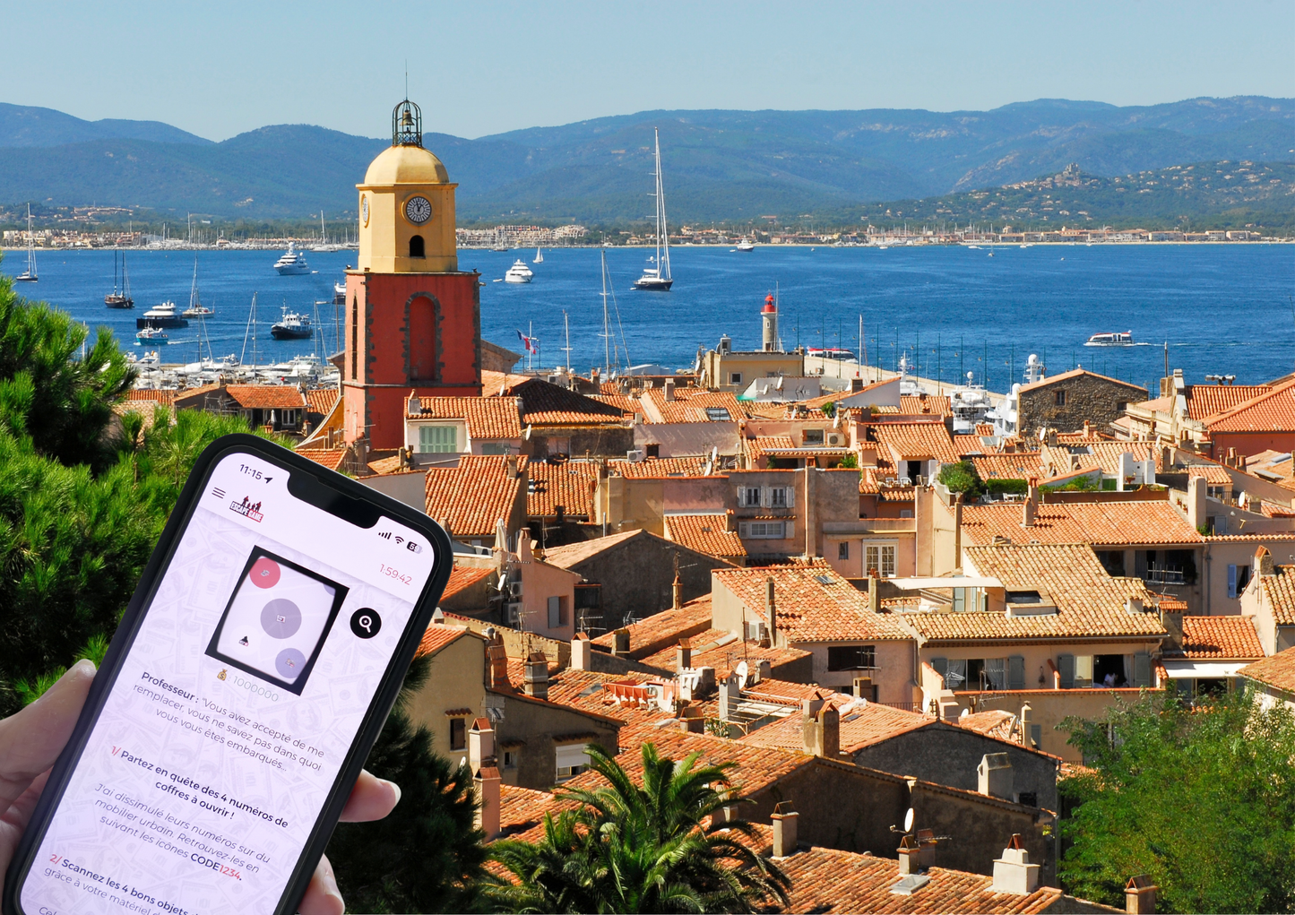 Escape game outdoor thème braquage à Saint Tropez