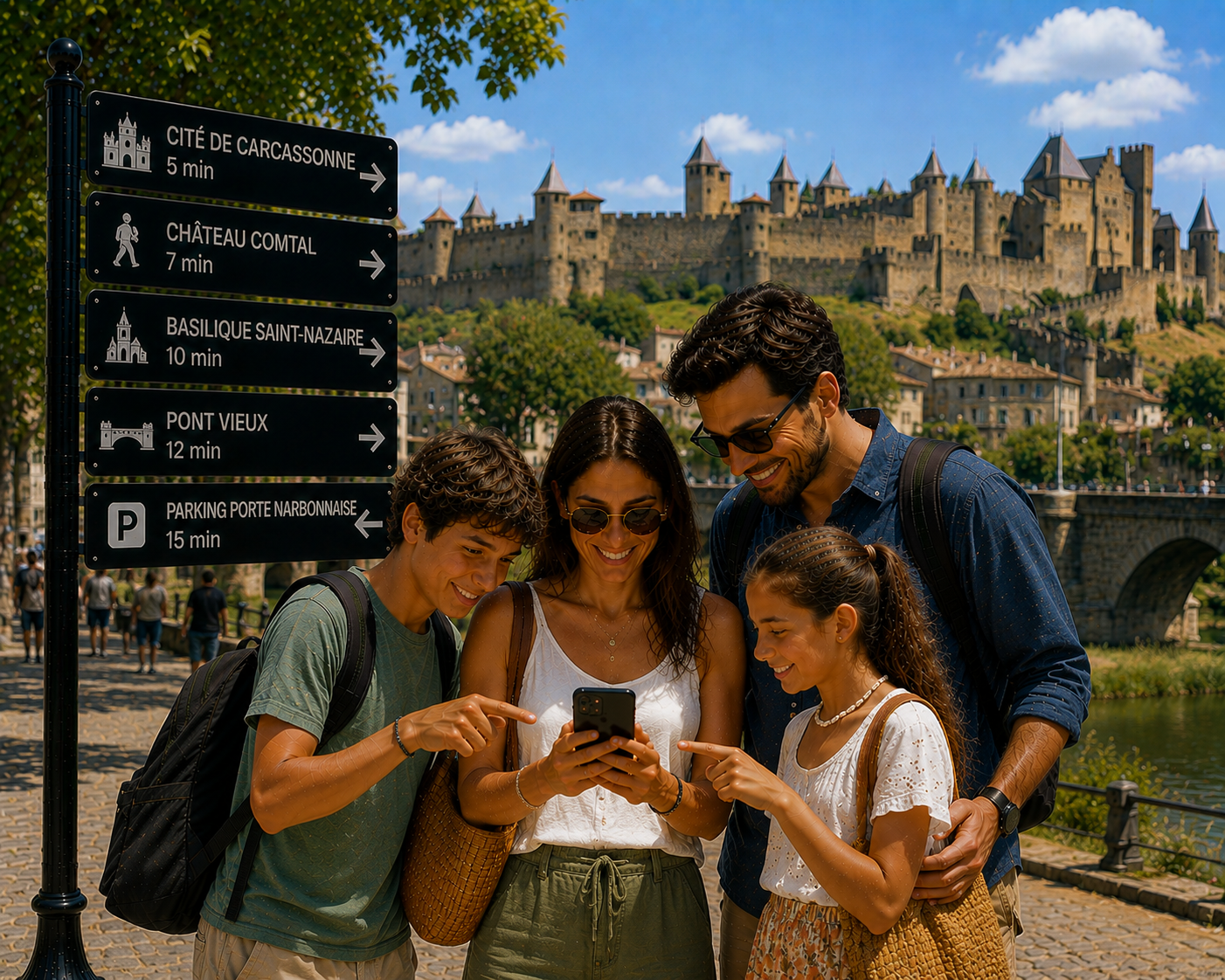 en famille dans les rues de Carcassonne escape game magie