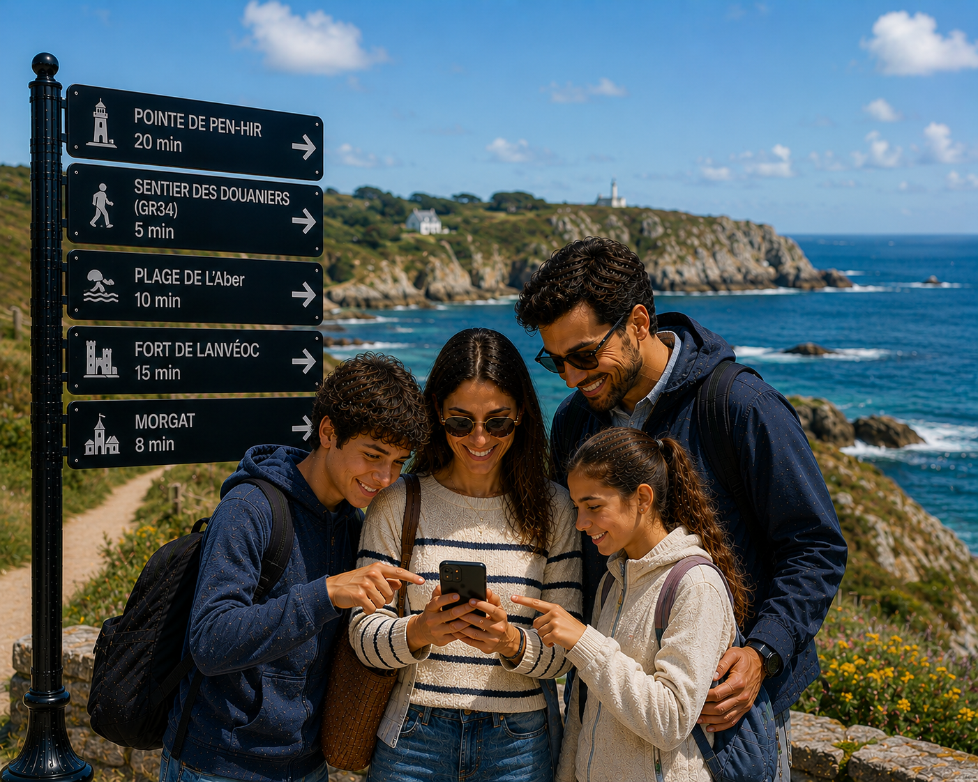Famille escape game magie outdoor dans les rues de Crozon
