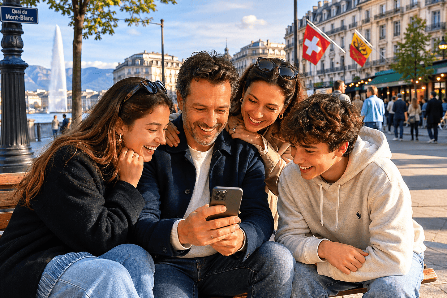 En famille à Genève jouant à l'escape game magie numéro un 