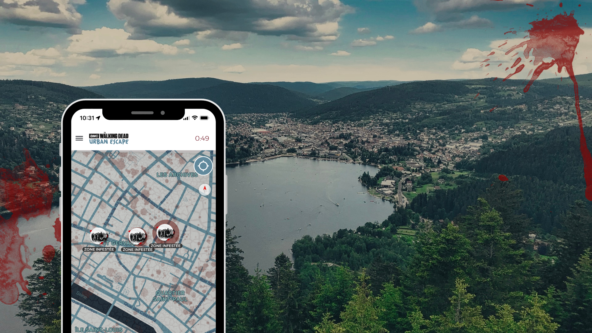 Escape game en plein air à Gérardmer sur le thème de The Walking Dead – activité team building originale en ville avec énigmes, missions et survie urbaine