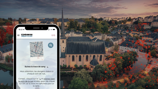 Escape game en plein air à Luxembourg ville sur le thème de The Walking Dead – activité team building originale en ville avec énigmes, missions et survie urbaine