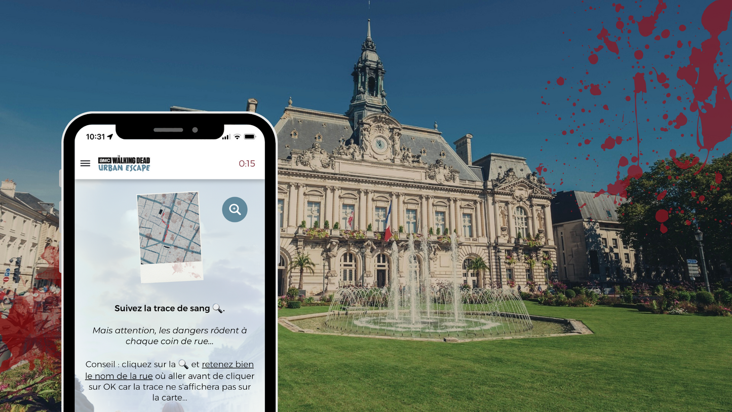 Team building immersif sur le thème de The Walking Dead, en centre-ville avec énigmes et missions à Tours