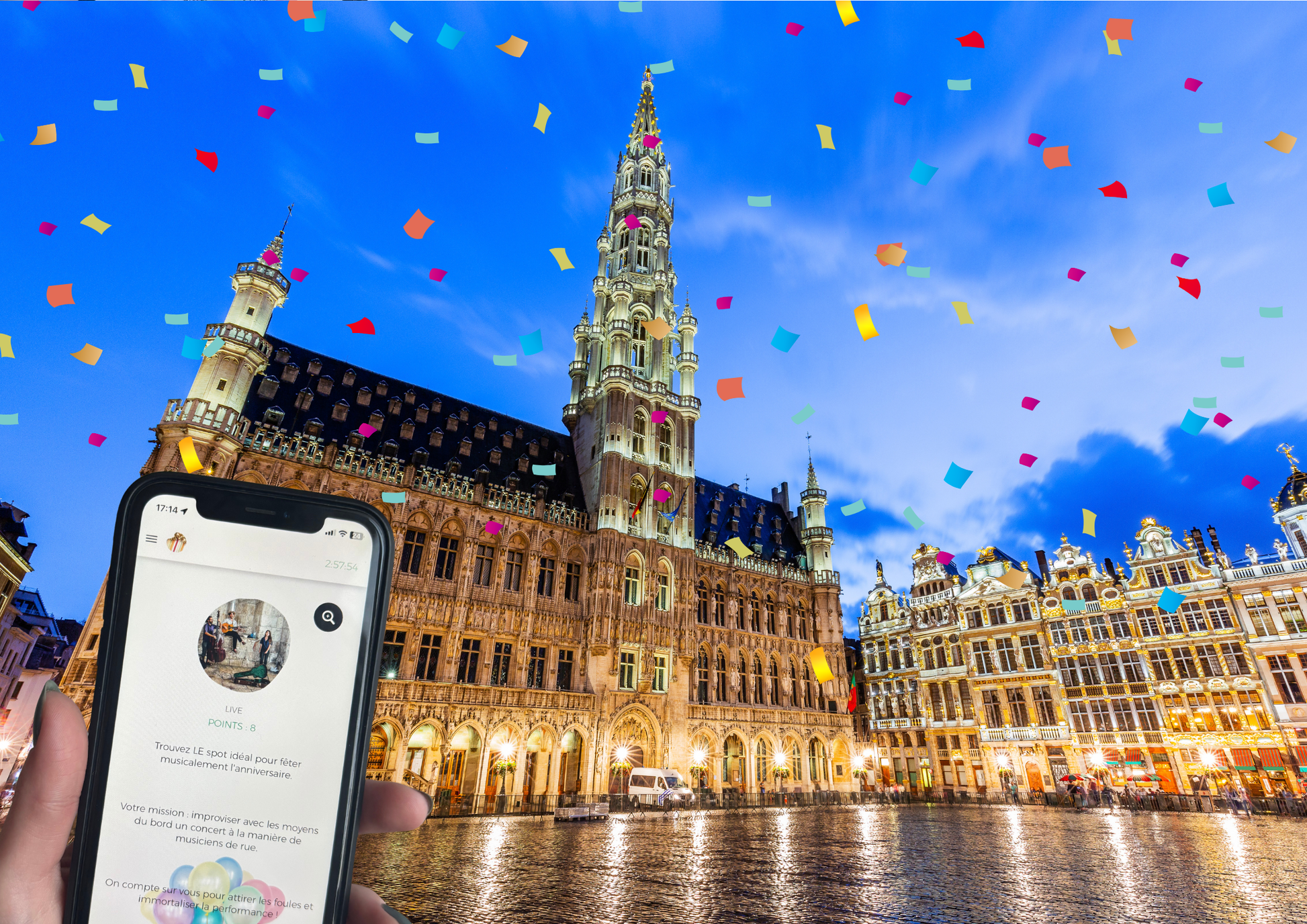 À Bruxelles, découvre un parcours anniversaire ponctué de surprises et d’indices.