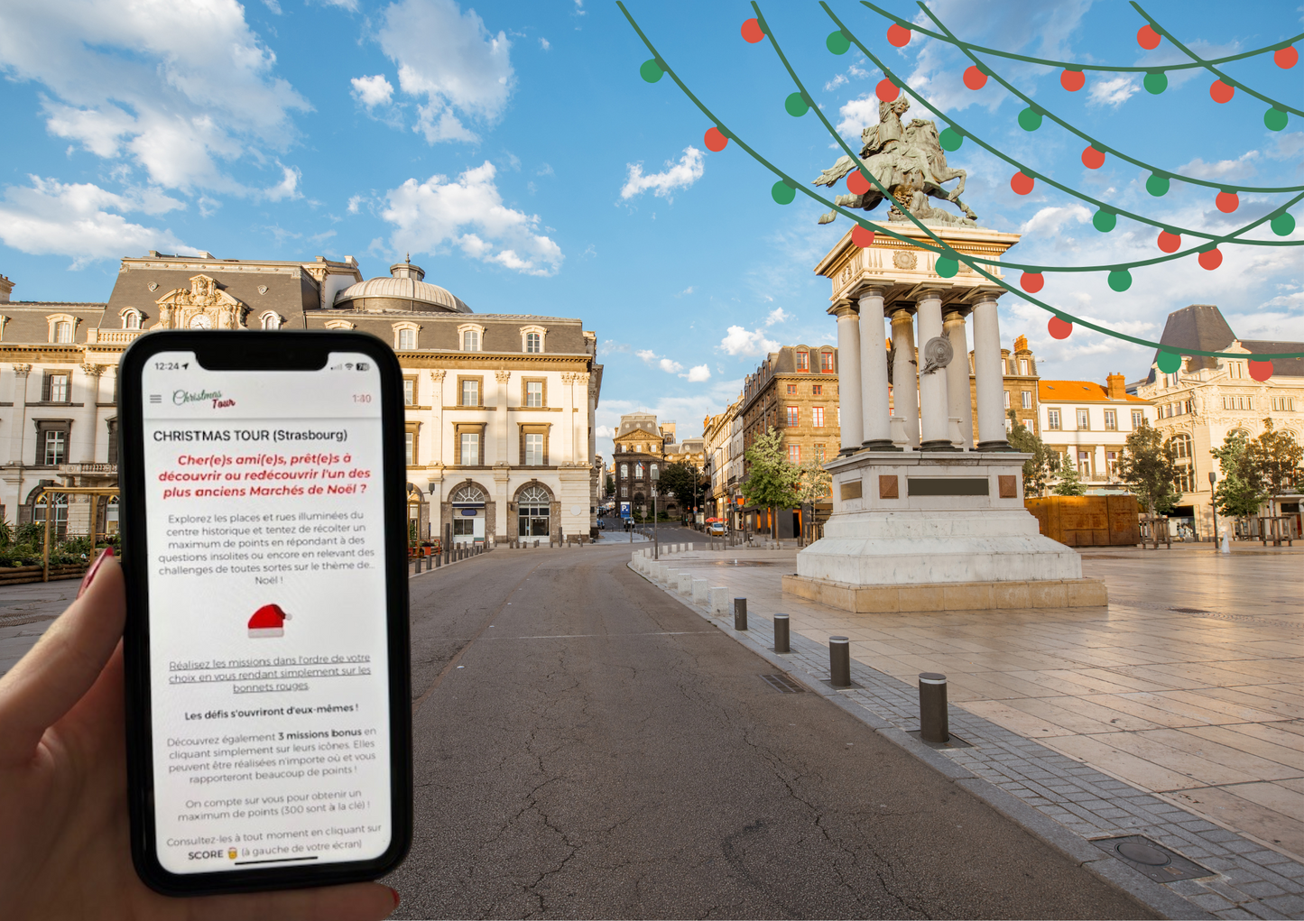 Weihnachtsmarkt-Schatzsuche Weihnachtstour in Clermont-Ferrand 