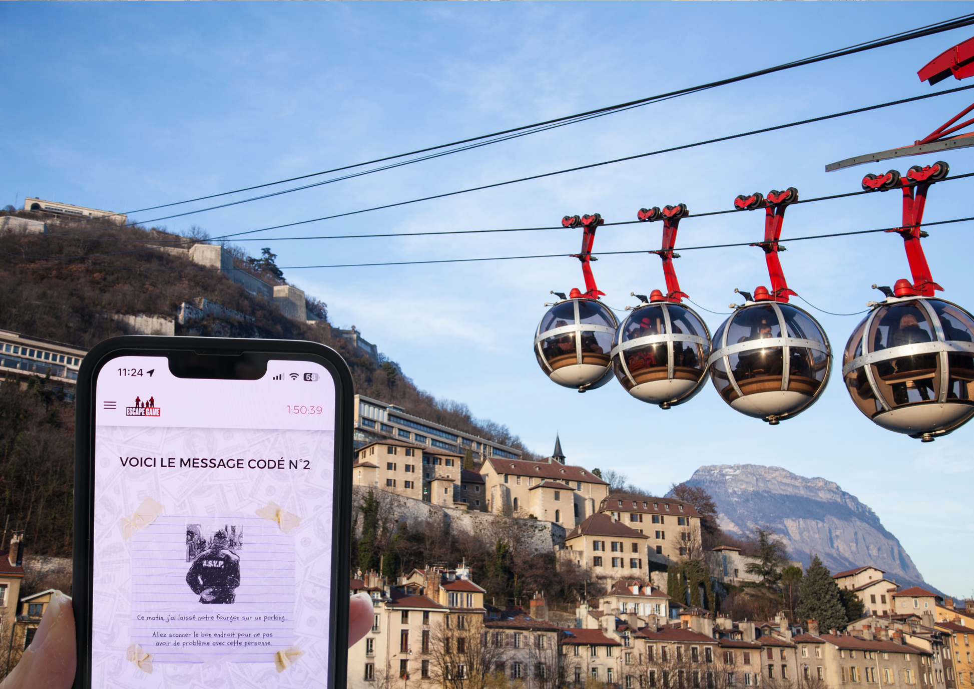 À Grenoble, formez votre équipe et relevez le défi d'un escape game en extérieur sur le thème du braquage 