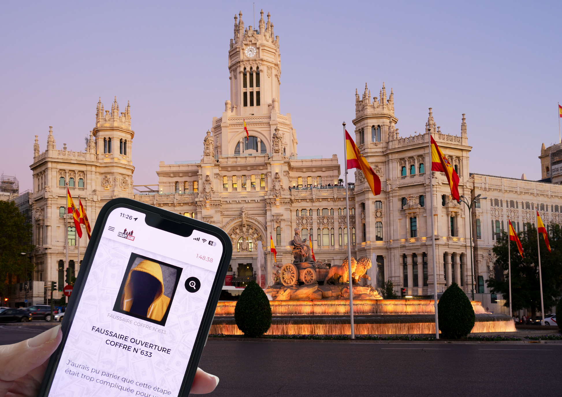 Plongez dans un escape game outdoor palpitant à Madrid, où vous incarnez un membre du célèbre gang de braqueurs 