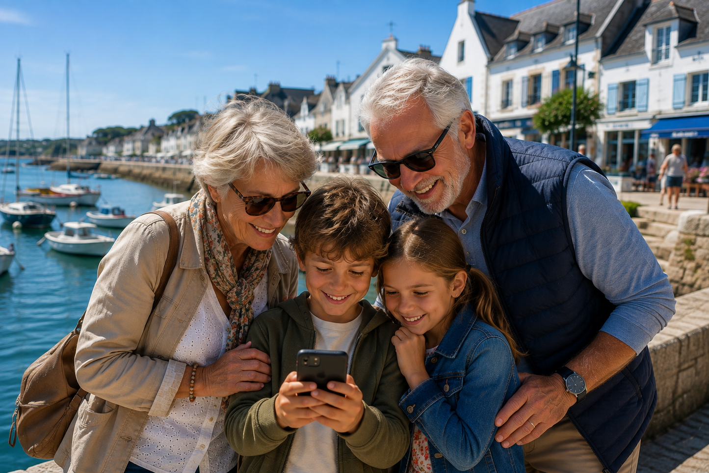 Famille au bord de l'océan à Quiberon escape game outdoor magie